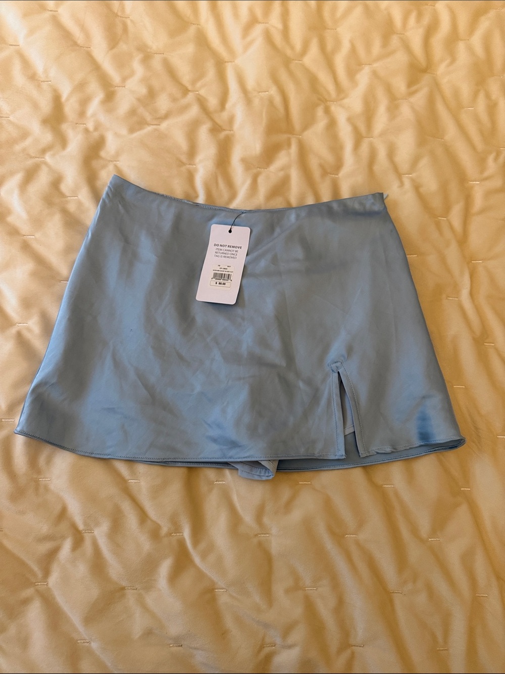 American Threads Blue Women's mini skirt skort with Front Notch